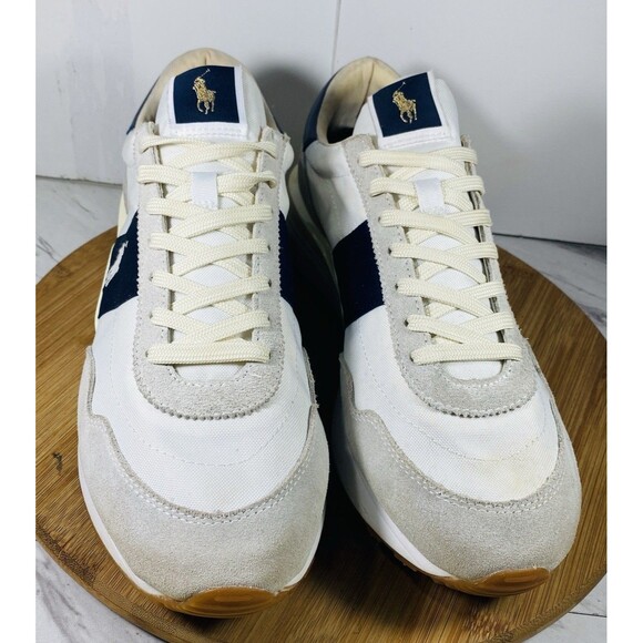 Polo Ralph Lauren Train 89 Sneakers Men White Navy Suede Running Shoes Size  12 main image 4